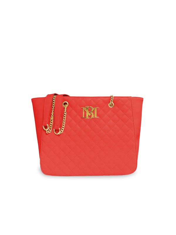 Badgley Mischka Quilted Logo Tote